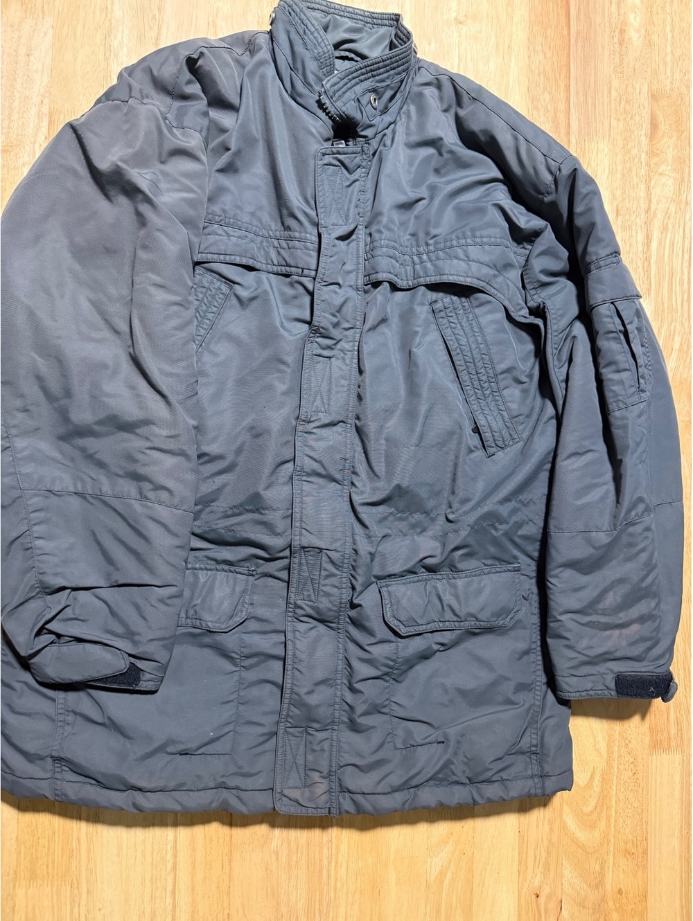 North Bay Men’s Medium Charcoal Gray Fleece Lined Winter Coat Jacket